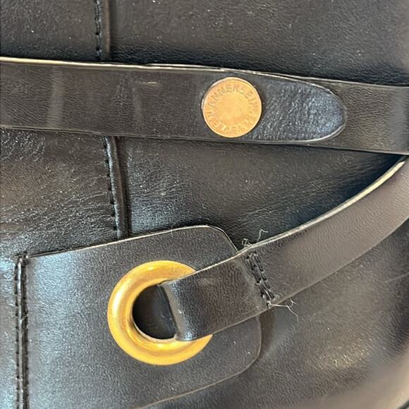 Anne Klein Black Leather Heeled Boots - Picture 4 of 12